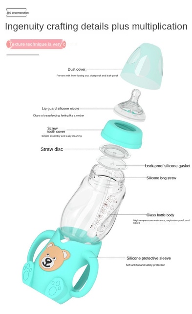 Butelka szerokiego kalibru dla niemowląt - szklana butelka noworodka - Wianko - 10