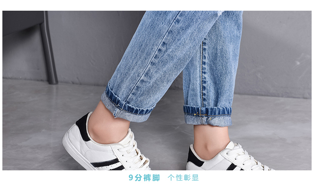 Dżinsy ciążowe na wiosnę i jesień w nowym koreańskim stylu - luźne spodnie idealne na wszystkie okazje - Wianko - 16