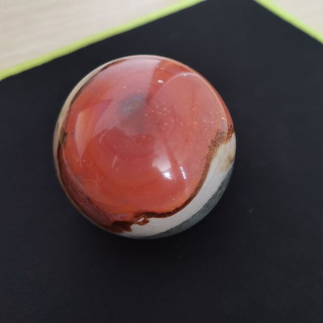 Kula kryształowa - 1 sztuka, Ocean Jasper, 5-6 cm, naturalny morski kamień, kwarcowa kula do dekoracji wnętrz i uzdrowienia - Wianko - 6