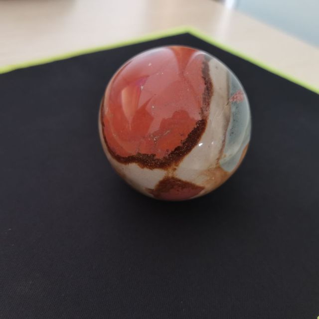 Kula kryształowa - 1 sztuka, Ocean Jasper, 5-6 cm, naturalny morski kamień, kwarcowa kula do dekoracji wnętrz i uzdrowienia - Wianko - 5