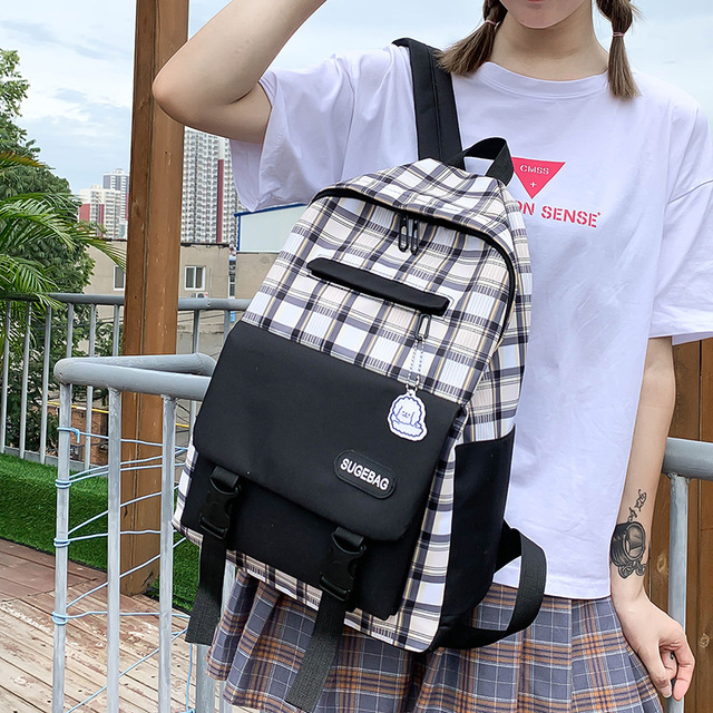 Plecak szkolny dla nastolatek - zestaw 4 sztuk Nylonowych torebeczek o wielu funkcjach, idealnych dla ucznia - Wianko - 12