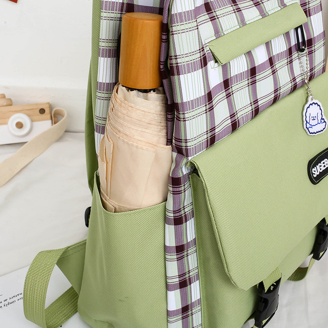 Plecak szkolny dla nastolatek - zestaw 4 sztuk Nylonowych torebeczek o wielu funkcjach, idealnych dla ucznia - Wianko - 6