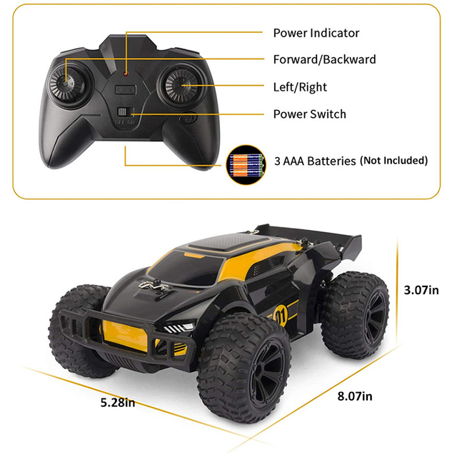 Zdalnie sterowana ciężarówka RC 1:22 High Speed 2.4G - zabawka offroad dla dzieci - Wianko - 8