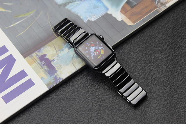 Pasek ceramiczny do Apple Watch 44mm40mm iwatch 42mm 38mm ze stali nierdzewnej - Wianko - 7