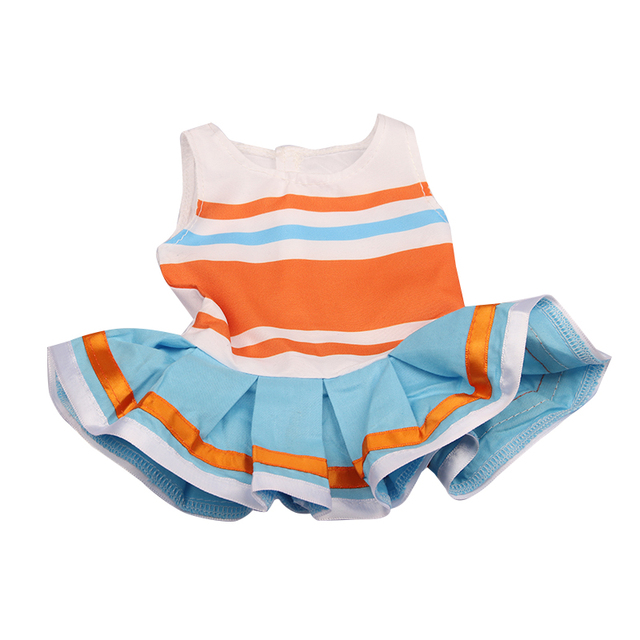 18 Cal amerykańskie ubrania dla lalek - strój cheerleaderek w jednym kolorze - dla lalki 43cm - DIY - Wianko - 7