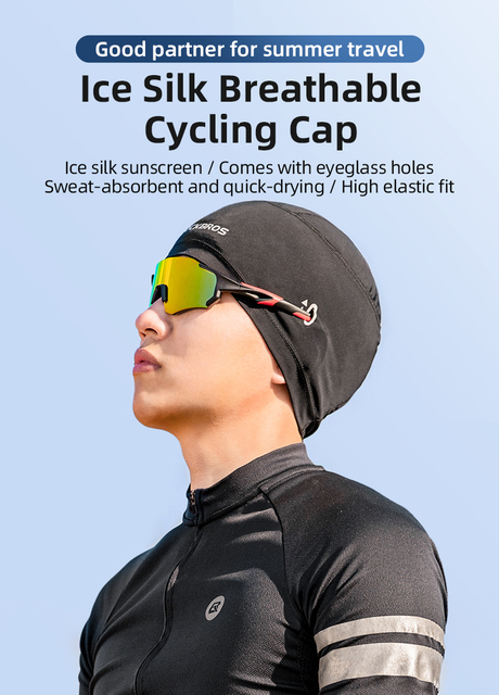RockBros czapka kominiarka z odblaskową chustką i otworami na okulary do jazdy na rowerze - anty-UV, wysoka elastyczność (męska/kobieca) - Wianko - 1