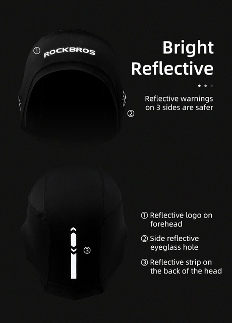 RockBros czapka kominiarka z odblaskową chustką i otworami na okulary do jazdy na rowerze - anty-UV, wysoka elastyczność (męska/kobieca) - Wianko - 6