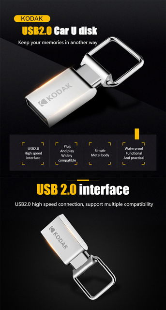 Oryginalny Pendrive Kodak K112 Metal 16G/32G/64GB - Wodoodporny USB Flash Drive - Wianko - 4