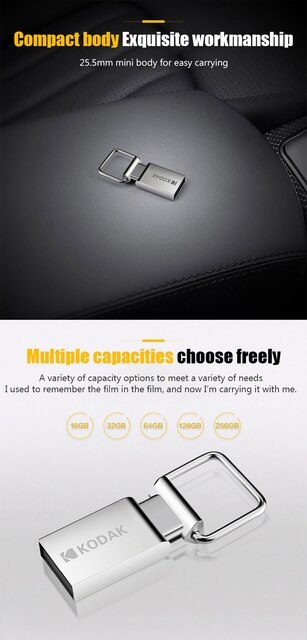 Oryginalny Pendrive Kodak K112 Metal 16G/32G/64GB - Wodoodporny USB Flash Drive - Wianko - 5