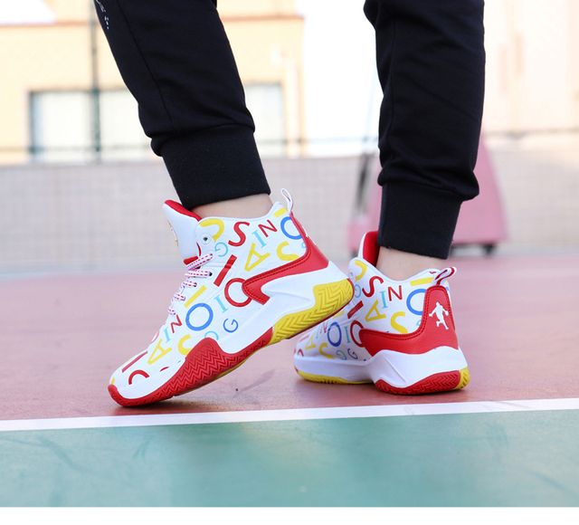 Nowe jesienne buty koszykarskie dla chłopców - antypoślizgowe, sportowe trampki z poduszką - dziecięce - Wianko - 9