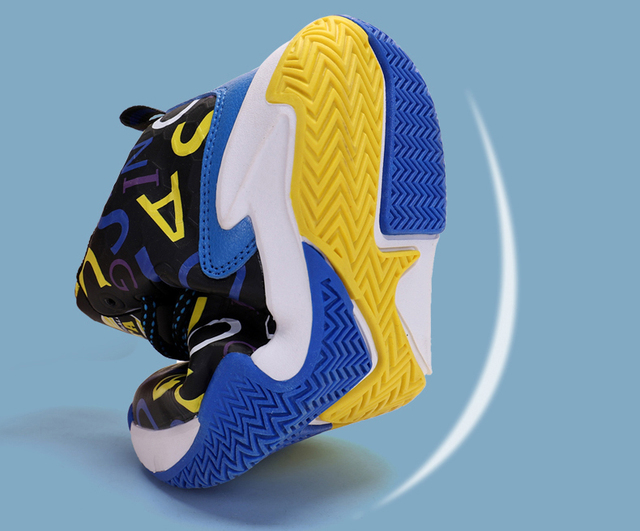 Nowe jesienne buty koszykarskie dla chłopców - antypoślizgowe, sportowe trampki z poduszką - dziecięce - Wianko - 4