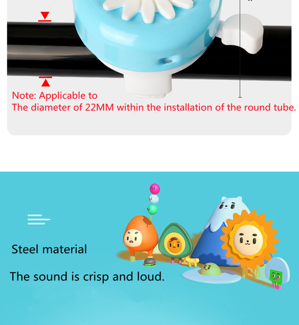 Dzwonek rowerowy Cyrusher - Super głośna mała stokrotka - dzwonek dziecięcy do rowerka biegowego, skutera górskiego i klaksonu rowerowego - Wianko - 2