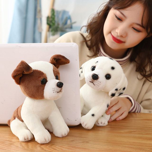 Zabawka pluszowa Husky Jack Russell Terrier - 20 cm, realistyczny dalmatyńczyk, idealna ozdoba wnętrza dla miłośników zwierząt domowych - Wianko - 12