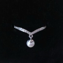 Pierścionek montażu 925 srebrny z perłą, regulowany rozmiar, błyszczące klejnoty - Wianko - 6