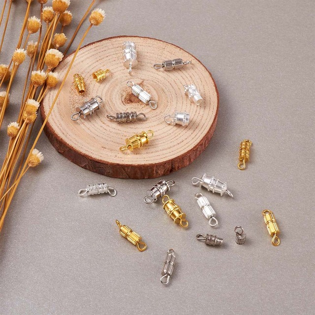 Mosiężna śruba do biżuterii - złączka DIY, doskonałe końcówki do linków naszyjnikowych i bransoletek, różne kolory - Wianko - 2