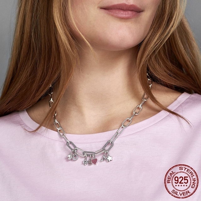 Naszyjnik łańcuszkowy z wężowym zapięciem z 925 srebra dla kobiet - klasyczny dodatek do biżuterii - Wianko - 6