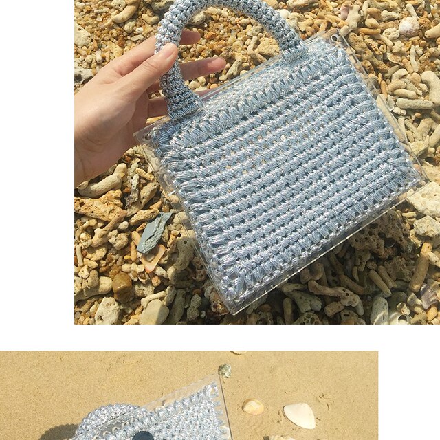 Kobieca torba z uchwytem Knitting Tassel - 2019 nowoczesna, wpleciona wełna, klapka, kolor kolizyjny - Wianko - 6