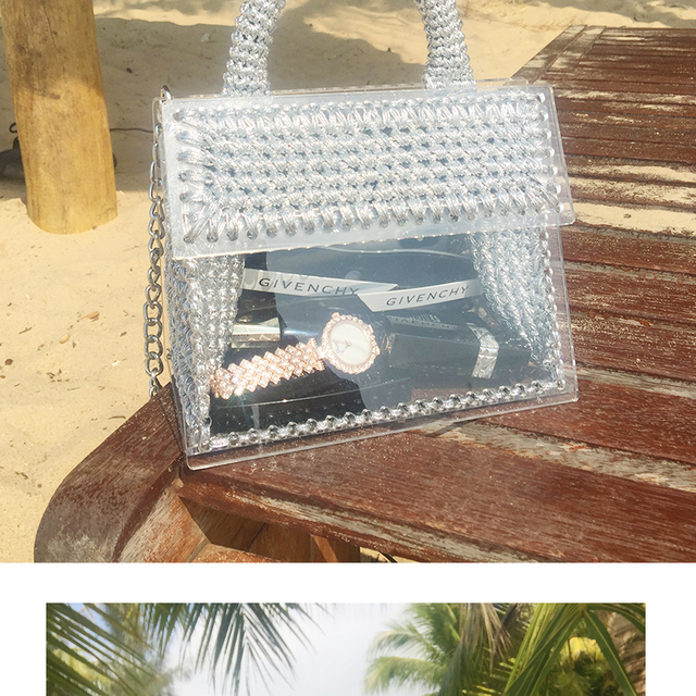 Kobieca torba z uchwytem Knitting Tassel - 2019 nowoczesna, wpleciona wełna, klapka, kolor kolizyjny - Wianko - 8