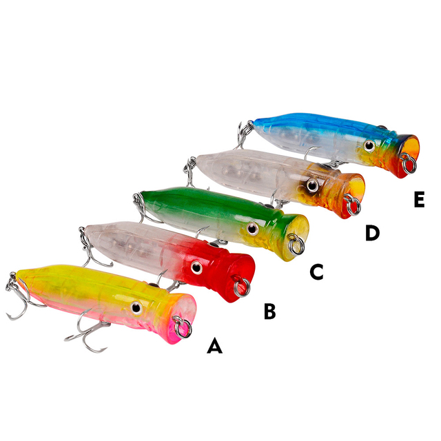 Słonowodne przynęty SHILIHUI 8 # Fishing Lure Poppers - sztuczne przynęty o długości 7cm i wadze 9g, idealne do wędkarstwa. TopWater sprzęt wędkarski Peche Fishing Whopper - Wianko - 12