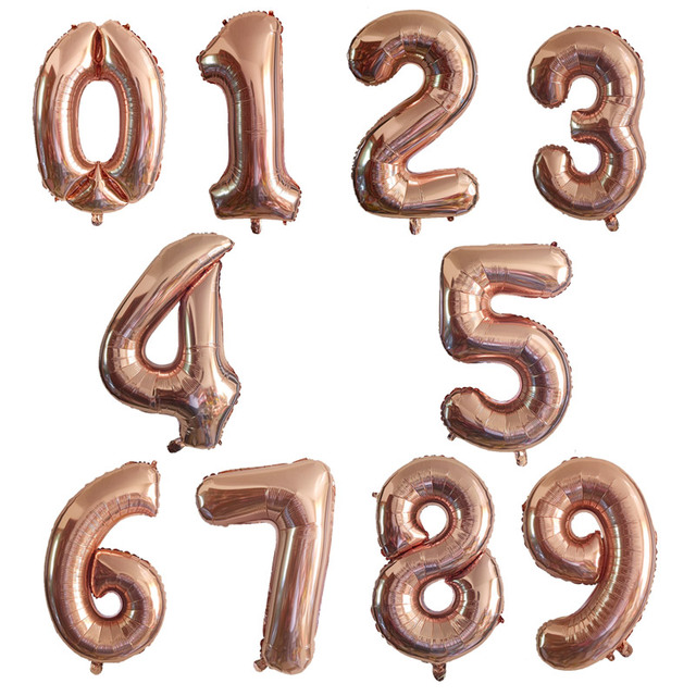 Duże cyfrowe balony 32 calowe z folii aluminiowej w kolorze różowym, złotym i srebrnym - idealne na urodziny, wesele i dekorację dla dzieci i dorosłych - Wianko - 5
