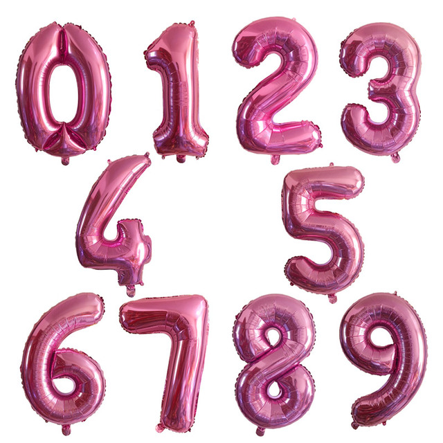 Duże cyfrowe balony 32 calowe z folii aluminiowej w kolorze różowym, złotym i srebrnym - idealne na urodziny, wesele i dekorację dla dzieci i dorosłych - Wianko - 6