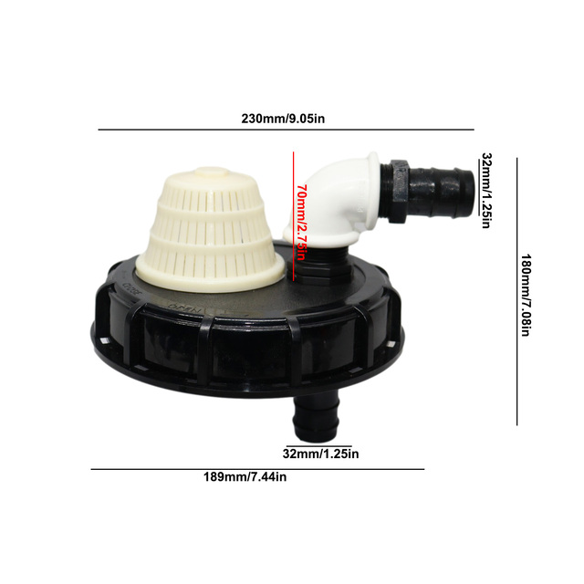 Adapter IBC z pokrywą z gwintowanym złączem - akcesorium ogrodowe do zbiornika chemicznego - Wianko - 7