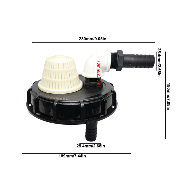 Adapter IBC z pokrywą z gwintowanym złączem - akcesorium ogrodowe do zbiornika chemicznego - Wianko - 8