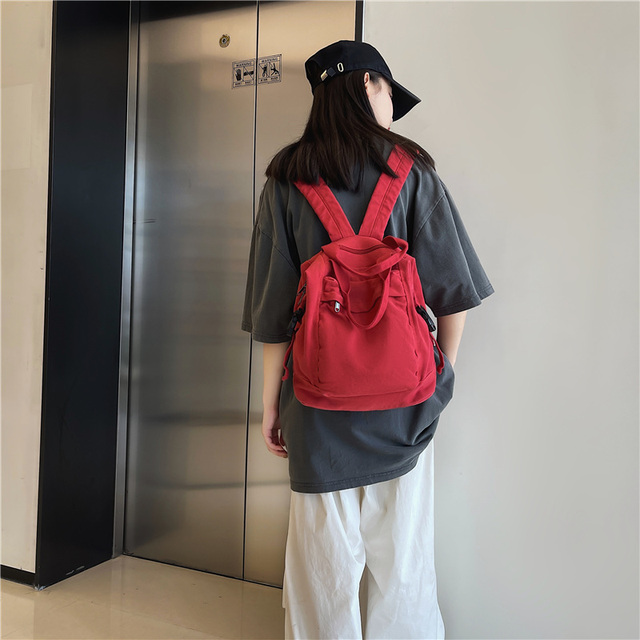 Plecak damski z płótna w stylu vintage dla dziewczyny, nowej studentki i podróżującej kobiety - Wianko - 8
