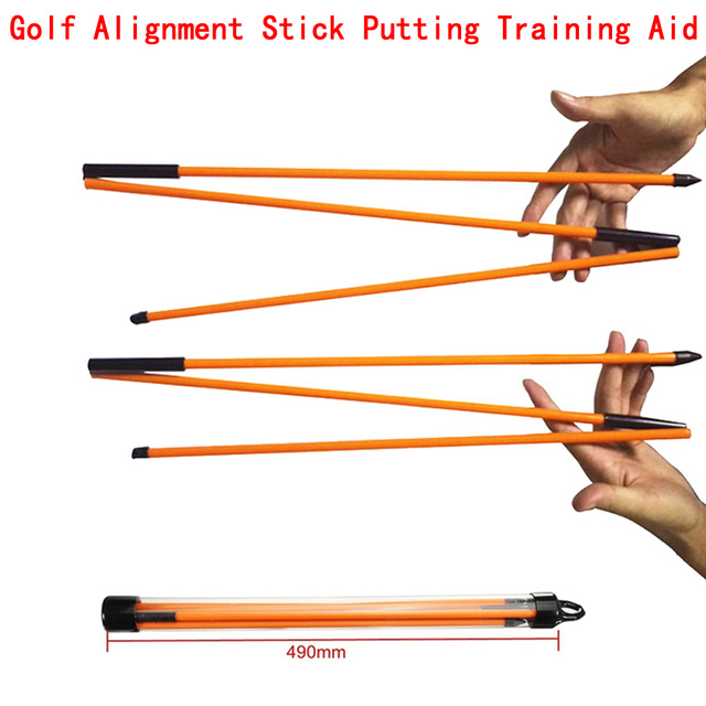 Nowy Golf wyrównanie kij wprowadzenie pomoc szkoleniowa 48 - poprawiaj umiejętności golfowe dzięki pomarańczowemu włóknu szklanemu - Wianko - 1