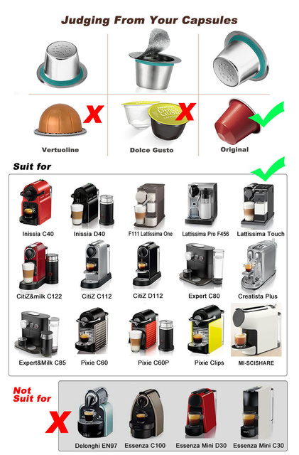 Napełnialna kapsułka Nespresso z stali nierdzewnej, wielokrotnego użytku, 2 sztuki/pudło - Wianko - 7