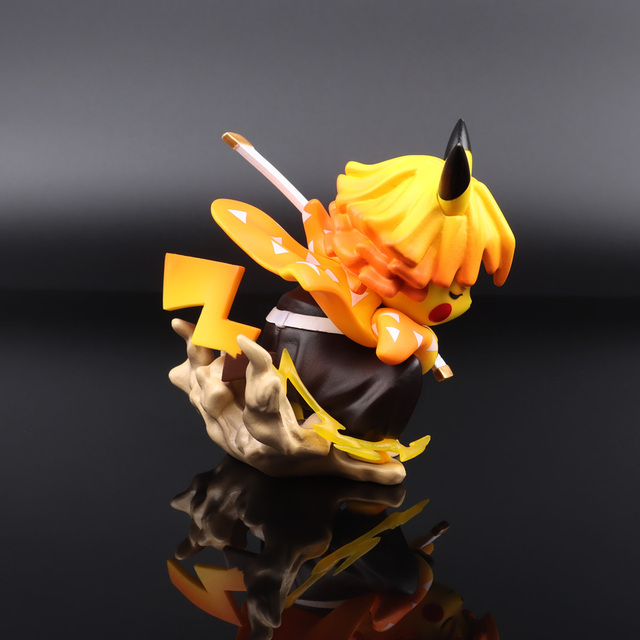 Figurka Pokemon Pikachu z Anime Demon Slayer Tomy - model lalki kolekcjonerskiej Cospla zabawki urodzinowe dla fanów Pokemonów i Anime - Wianko - 3