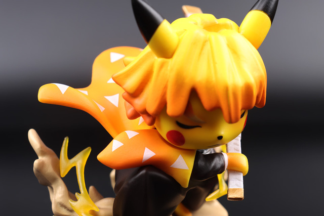 Figurka Pokemon Pikachu z Anime Demon Slayer Tomy - model lalki kolekcjonerskiej Cospla zabawki urodzinowe dla fanów Pokemonów i Anime - Wianko - 5
