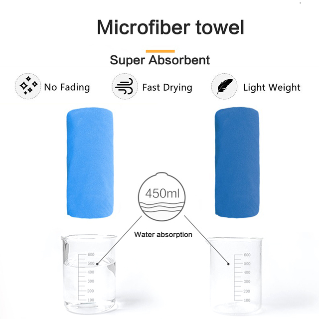 Ręcznik pływacki mikrofibra szybkoschnąca, przenośny, ultralekki, chłonny, duży, do kieszeni, sportowy - Wianko - 3