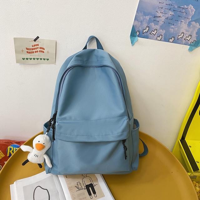 Wodoodporny plecak damski HOCODO jednokolorowy podróżny antykradzieżowy tornister na laptopa - Wianko - 16