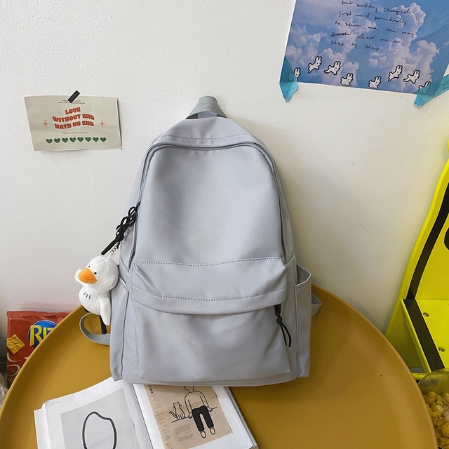 Wodoodporny plecak damski HOCODO jednokolorowy podróżny antykradzieżowy tornister na laptopa - Wianko - 18