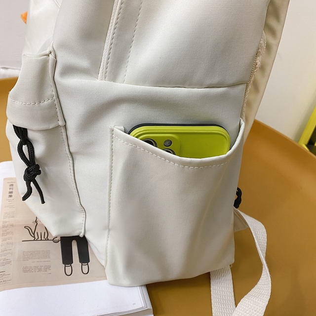 Wodoodporny plecak damski HOCODO jednokolorowy podróżny antykradzieżowy tornister na laptopa - Wianko - 29
