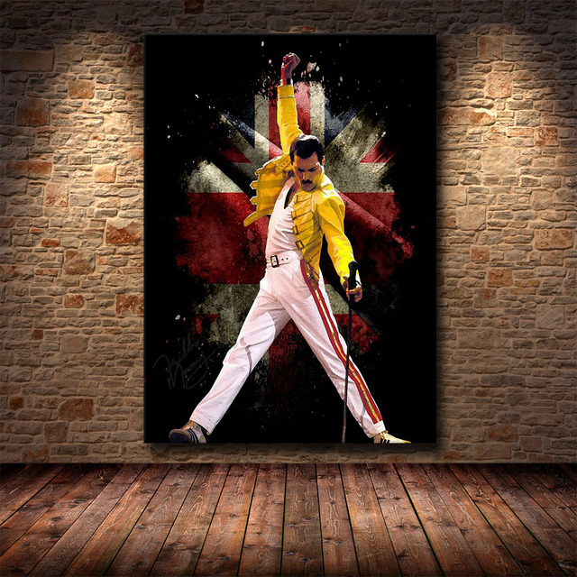 Plakat na płótnie Klassisk Abstrakt Veggmaleri Freddy Mercury Queen Bohemian Rhapsody - dekoracja do salonu - Wianko - 4