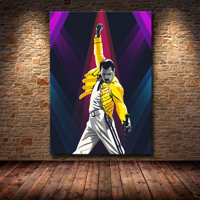 Plakat na płótnie Klassisk Abstrakt Veggmaleri Freddy Mercury Queen Bohemian Rhapsody - dekoracja do salonu - Wianko - 6