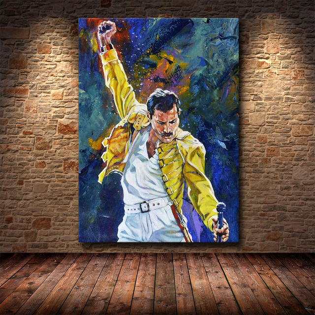 Plakat na płótnie Klassisk Abstrakt Veggmaleri Freddy Mercury Queen Bohemian Rhapsody - dekoracja do salonu - Wianko - 3