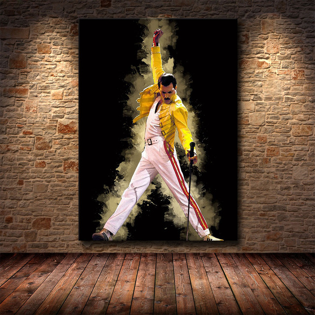 Plakat na płótnie Klassisk Abstrakt Veggmaleri Freddy Mercury Queen Bohemian Rhapsody - dekoracja do salonu - Wianko - 5