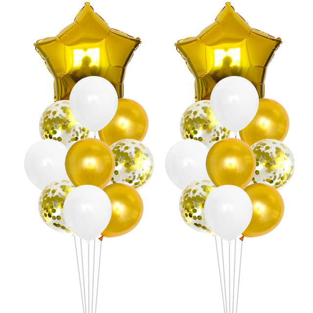 Balony dekoracyjne ślubne - 20 sztuk, różowe złoto, mieszane kształty - idealne na urodziny, baby shower, wieczór panieński - Wianko - 6