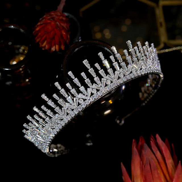Cyrkonia stroik - luksusowa biżuteria do włosów ślubna księżniczka A01092 - Wianko - 1