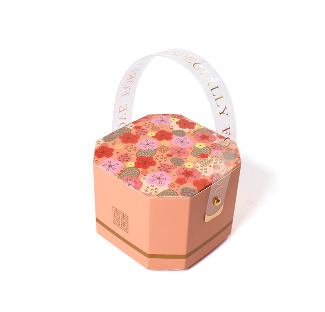 Czekoladki w plastikowym pudełku z torbą na prezent - 20/50/100 sztuk - małe ośmiokątne pudełko z chińskimi kwiatami - Wianko - 8