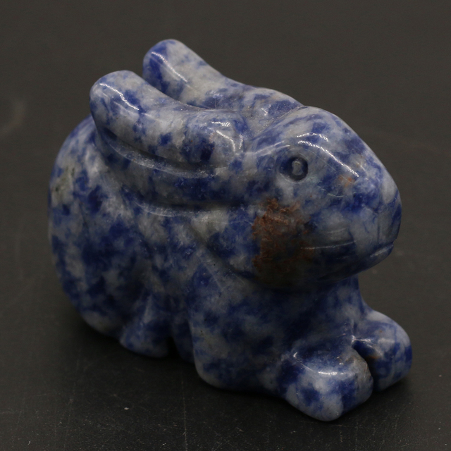 Naturalny ozdobny kamień w kształcie królika - mały ornament na biurko, do sypialni lub ogrodu - Wianko - 21