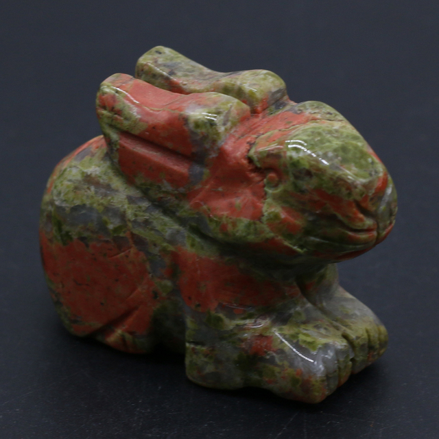 Naturalny ozdobny kamień w kształcie królika - mały ornament na biurko, do sypialni lub ogrodu - Wianko - 24