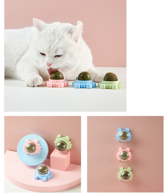 Zdrowe kocimiętkowe oraz energetyczne zabawki dla kota - piłka, cukierki i przekąska - Wianko - 18