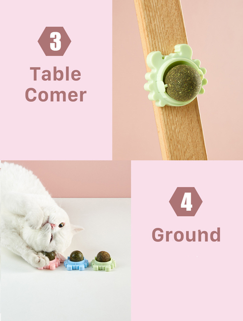 Zdrowe kocimiętkowe oraz energetyczne zabawki dla kota - piłka, cukierki i przekąska - Wianko - 15