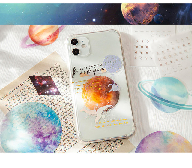 20 sztuk Naklejek Kawaii z romantyczną serią planet - idealne do kalendarza, planera, dekoracji telefonu, Scrapbookingu, DIY - Wianko - 11
