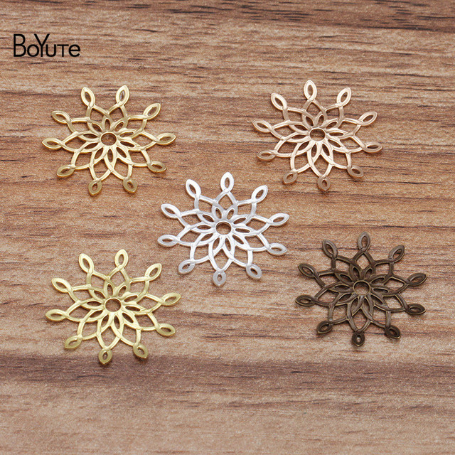 Wisiorek BoYuTe - kwiatowe charms w 5 kolorach, 23 mm, części/partia 50szt., diy handmade akcesoria do biżuterii - Wianko - 5