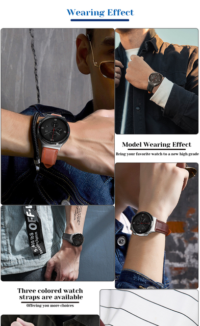Wysokiej jakości miękki pasek ze skóry naturalnej Quick Release do zegarka Huawei GT2 Pro ECG 22mm 20mm - Wianko - 10